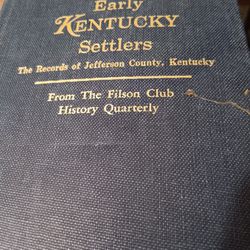 Book. 1988 Early Kentucky Settlers 