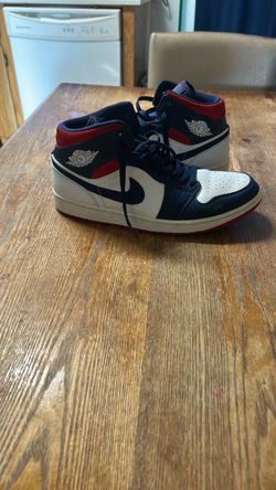 Air Jordan 1 Mid Navy Red White Sneakers