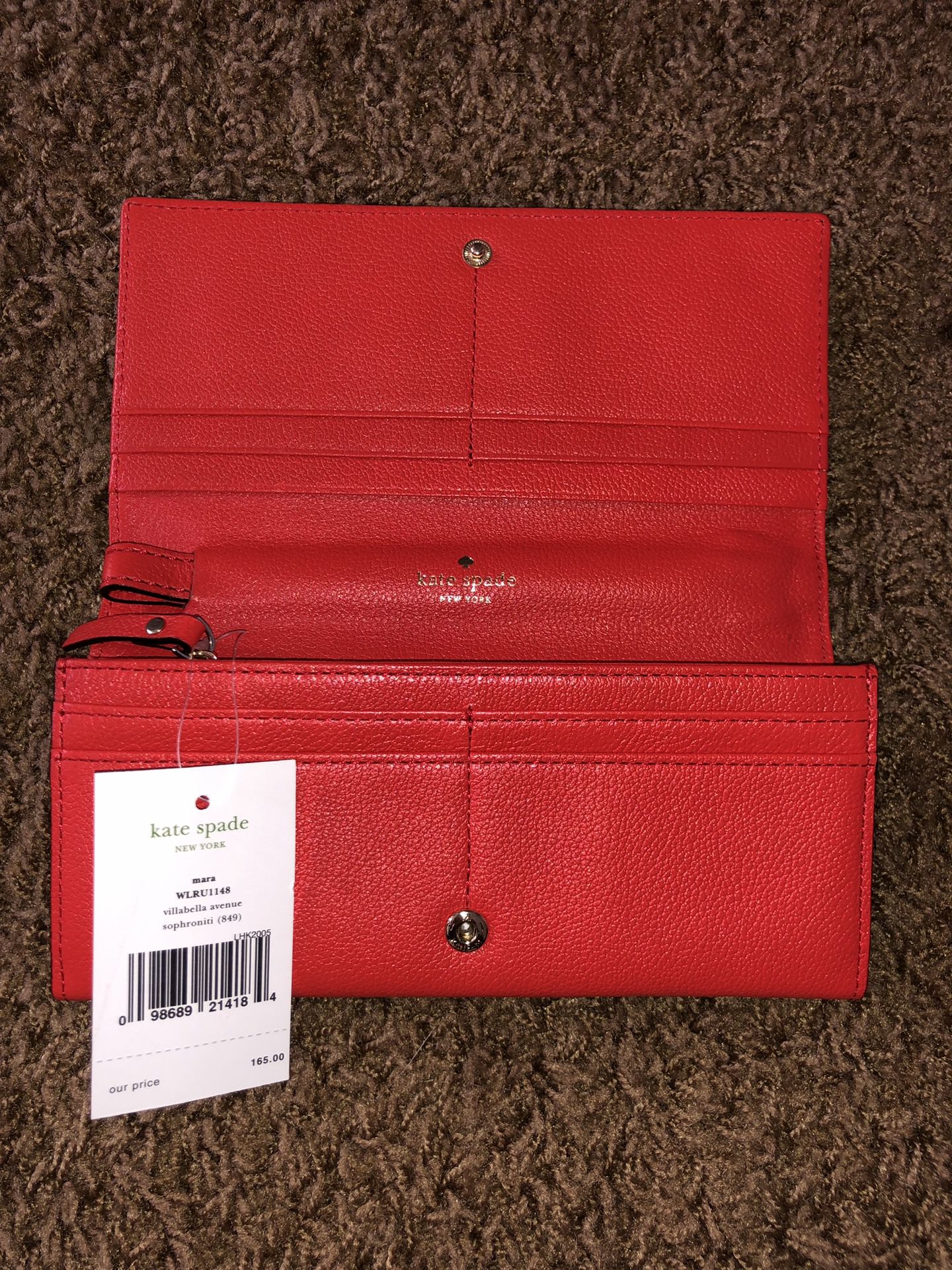 New Kate Spade red wallet