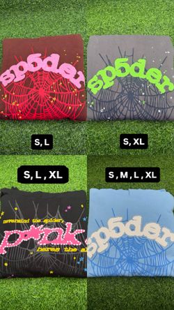 New Sp5der Hoodies Sizes S, M, L, XL