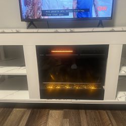 55 Inch With Electric Fireplace Entertainment Center