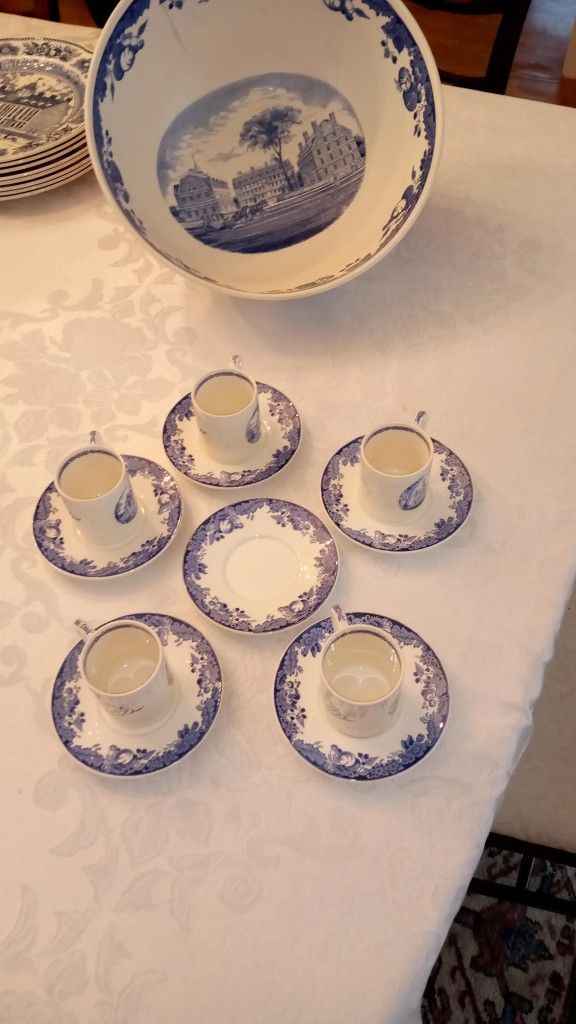 Harvard Limited Edition Tea Cups And Plates 