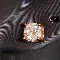 ✨️SALE✨️​ ​Dazzling NEW 5MM Diamond Studs (0.85 CTW) - Rose Gold Plated 925 Silver