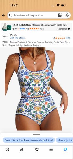 Swimsuit Tummy Control Bathing Suits Two Piece Swim Top with High Waisted Bottom-ZAFUL