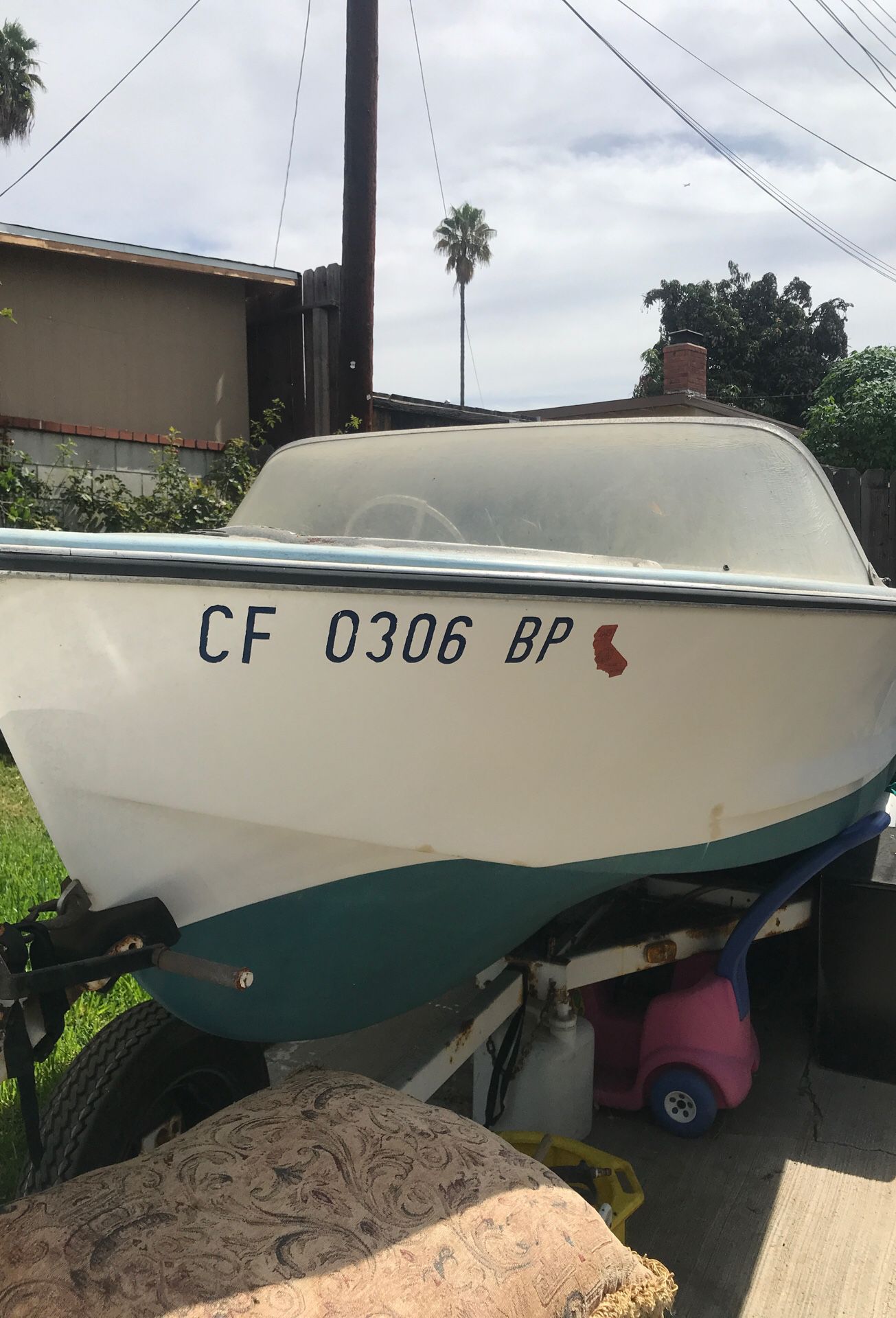 16” boat with trailer included