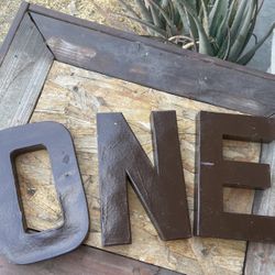 One Letters Dark Brown