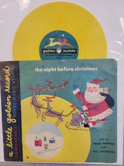 Vintage Christmas The Night Before Christmas Record Little Golden Record