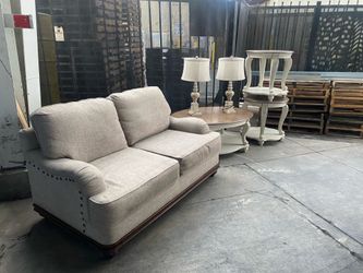 Tables lamps and couch