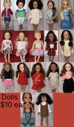 dolls, i have hundreds of items just click my profile photo