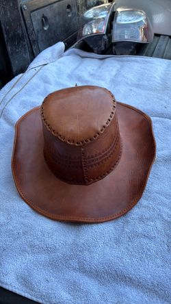 Vintage leather cowboy hat