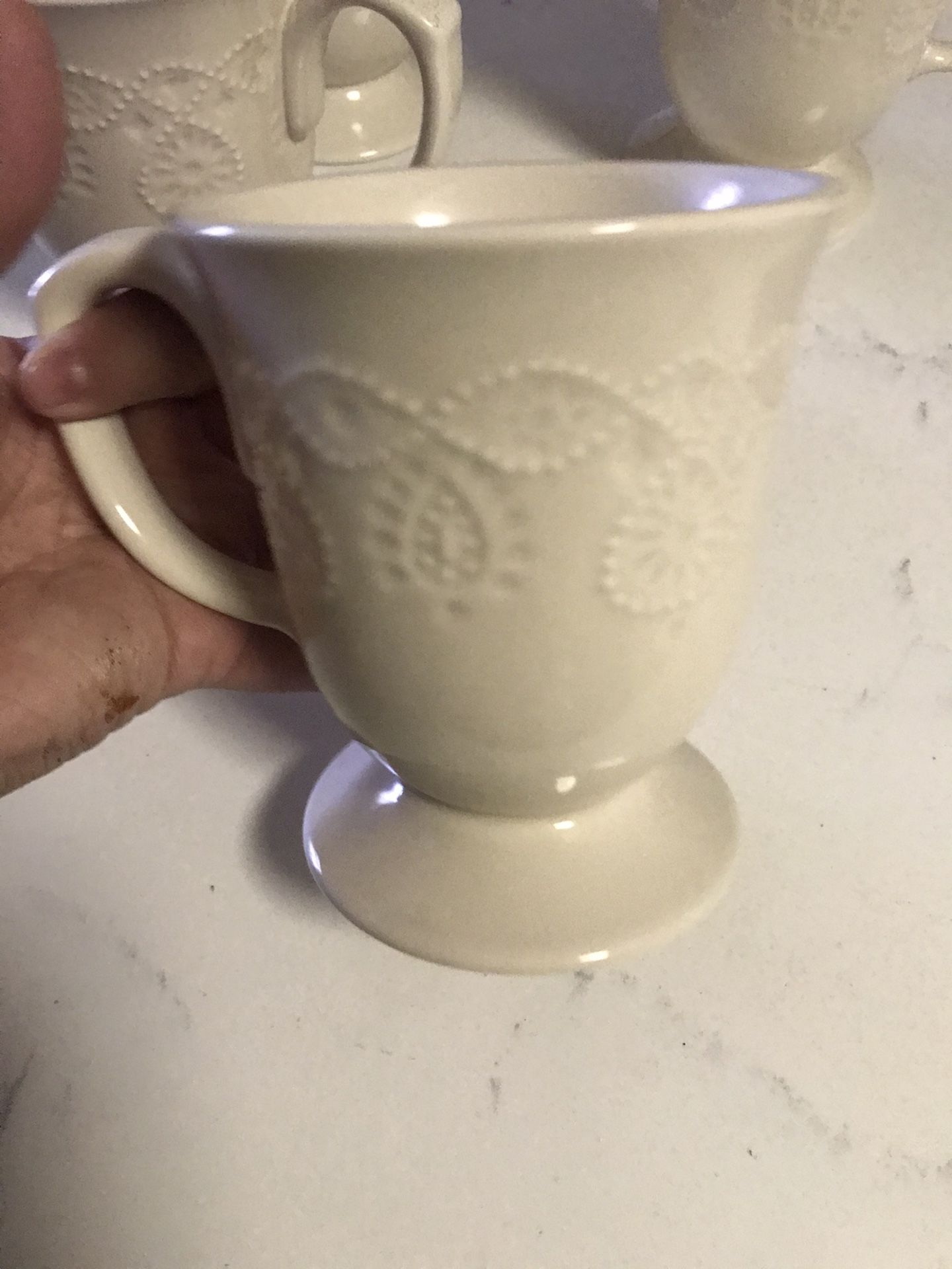 Set de 4tazas de leche y caffe(the pioner woman) cups 4pcz