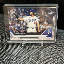 2025 Topps Now WS-13SP Clayton Kershawn Short Print Image Variation WS Champions 