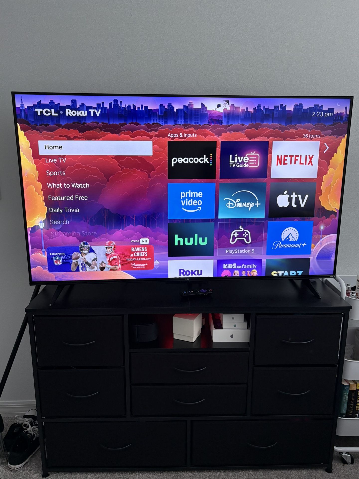Brand New 50” TCL ROKU TV With Stand