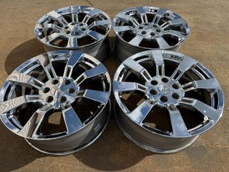 4x OEM Chevy GMC Escalade 2014 OEM Wheels Original Tahoe Rims 22" 88966249 Chrome 6x139.7 Yukon