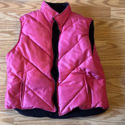 Puffer Vest Pink And Black $5