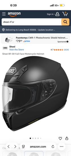 Shoei RF-SR motorcycle helmet and gloves both size small