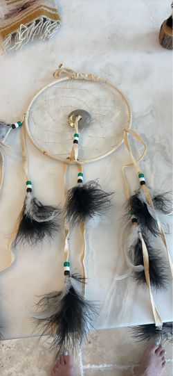 Handmade Dream Catcher with Feathers and Beads