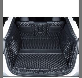 Compatible With 2026 Tesla Model Y Juniper 5-Seat Full Coverage Trunk Liner – Heavy Duty Water Cargo Mat (Black/Black)