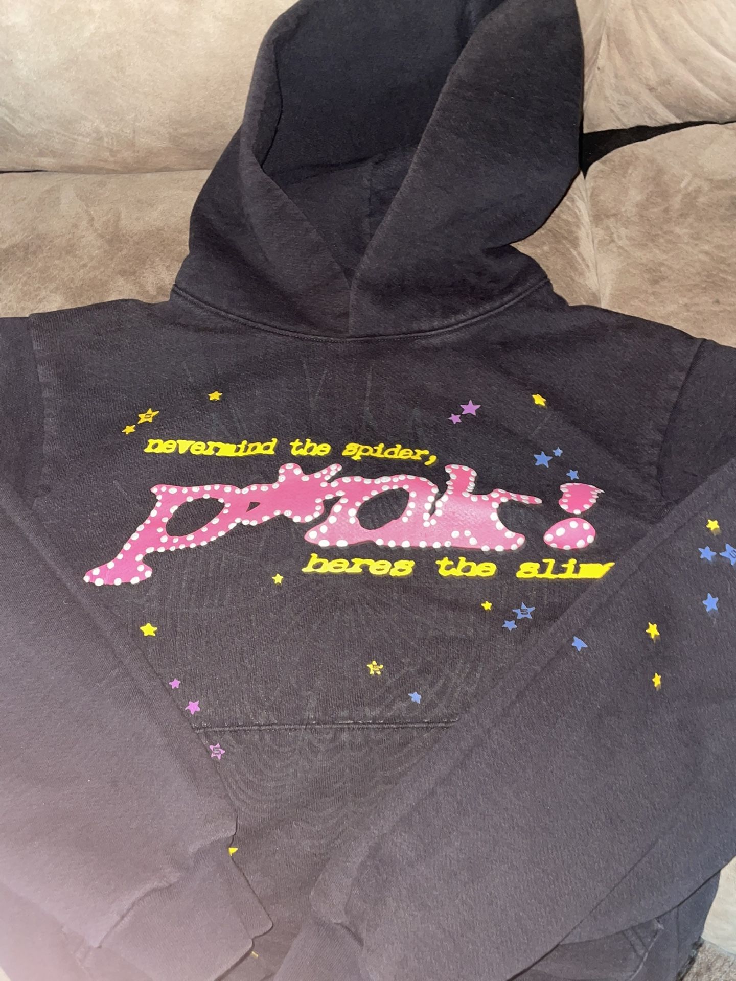 Sp5der Hoodie Pink Size S