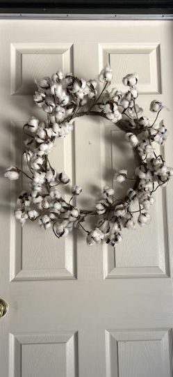 White Cotton Wreath! 