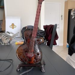Blown Glass Guitar Lamp