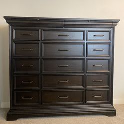 Dresser with Mirror and Two Nightstands