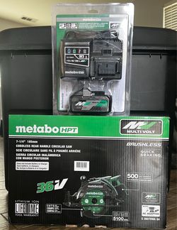 Metabo HPT Multi 36 Volt 7-1/4 Rear Handle Saw with Battery 4Ah and Charger