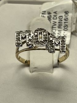 Mom Ring 10k Gold 0.09ct Real Diamonds $199’.00