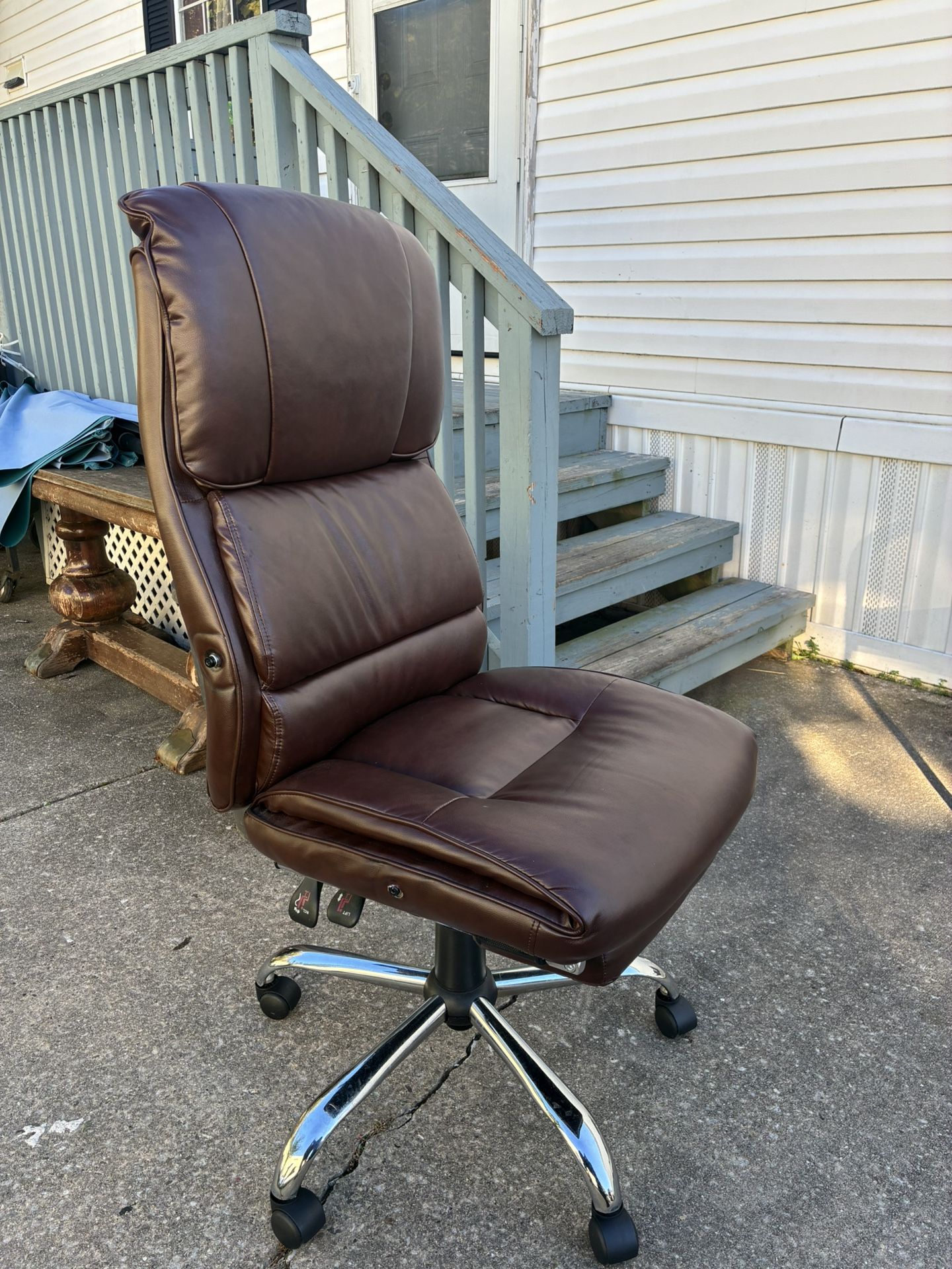 Brown Leather Work Chair