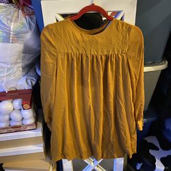 H & M Womens Mustard Yellow Dress (Size 6)