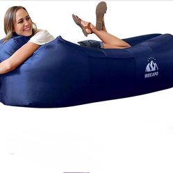 WEKAPO Inflatable Sun Lounger, Air Sofa, Hammock, Portable, Waterproof .Navy Color