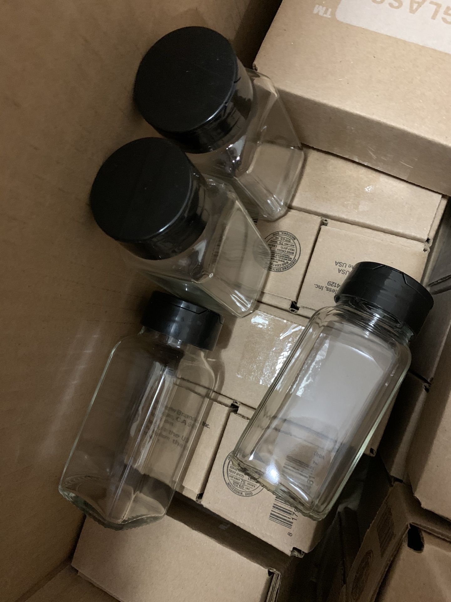 *NEW* glass spice bottles -LOTS- $1 each!