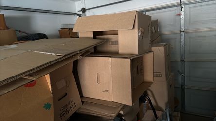 Moving boxes.