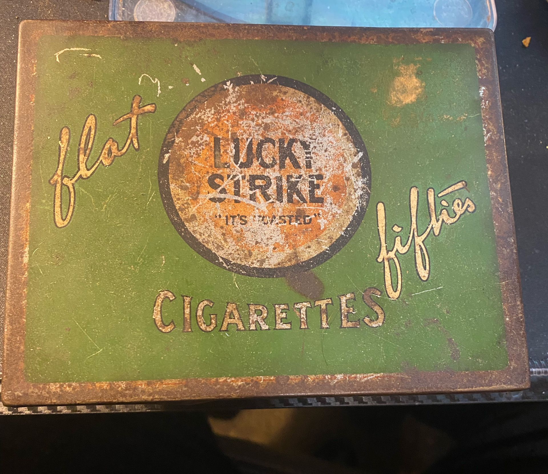 Vintage Lucky Strike All Metal Cigarette Box