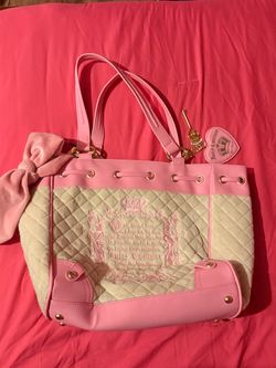 Juicy Couture Pink Quilted Tote Bag