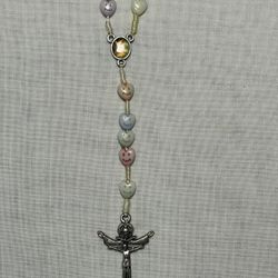 Vintage Italian Smiley Face Hearts Rosary