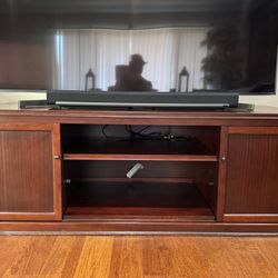 Pottery Barn Mahogany Media Stand 