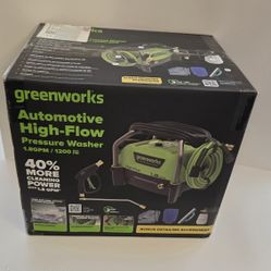 Green Works Auto Power Washer New