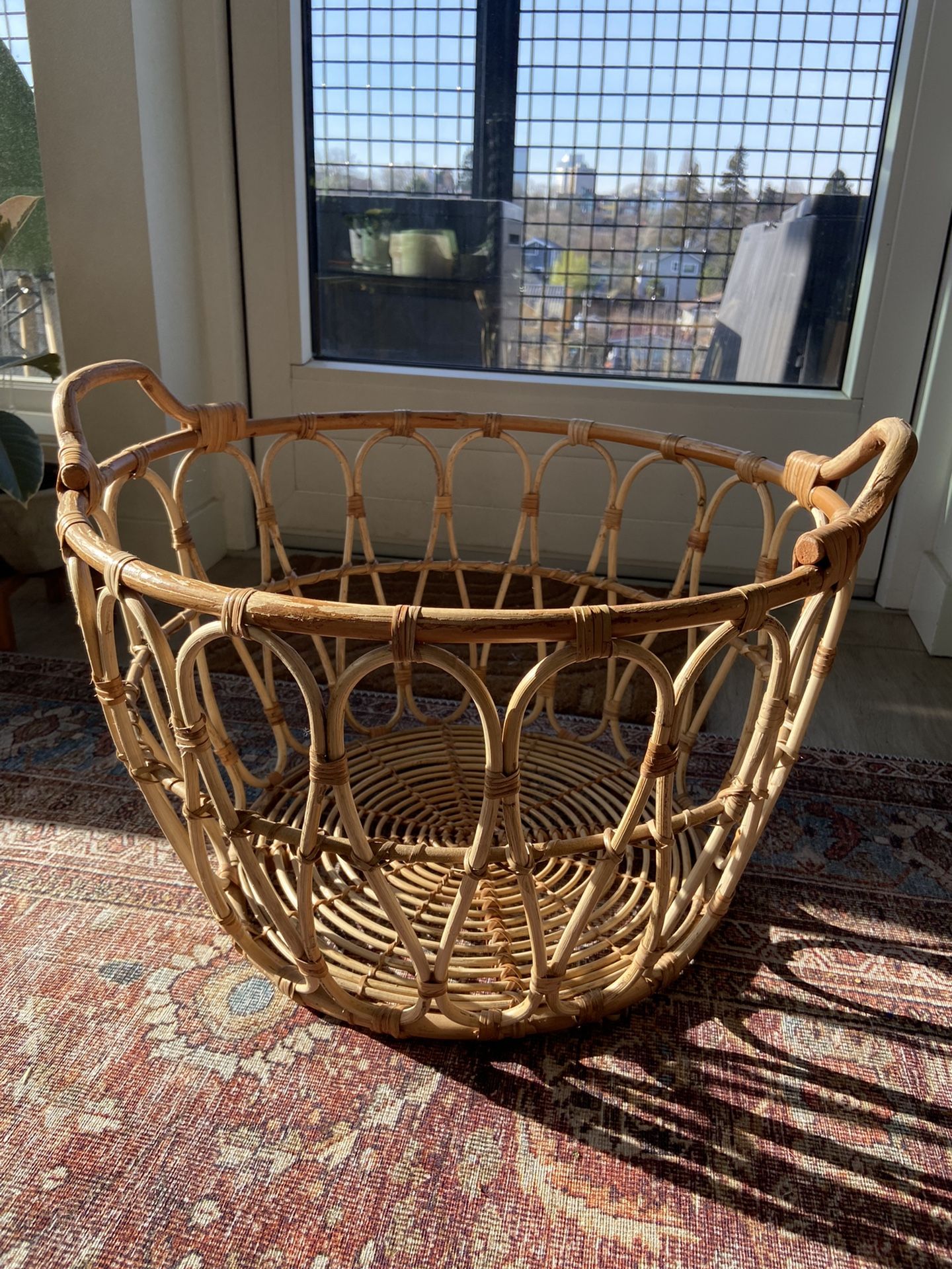 Ikea Rattan Basket (Snidad)