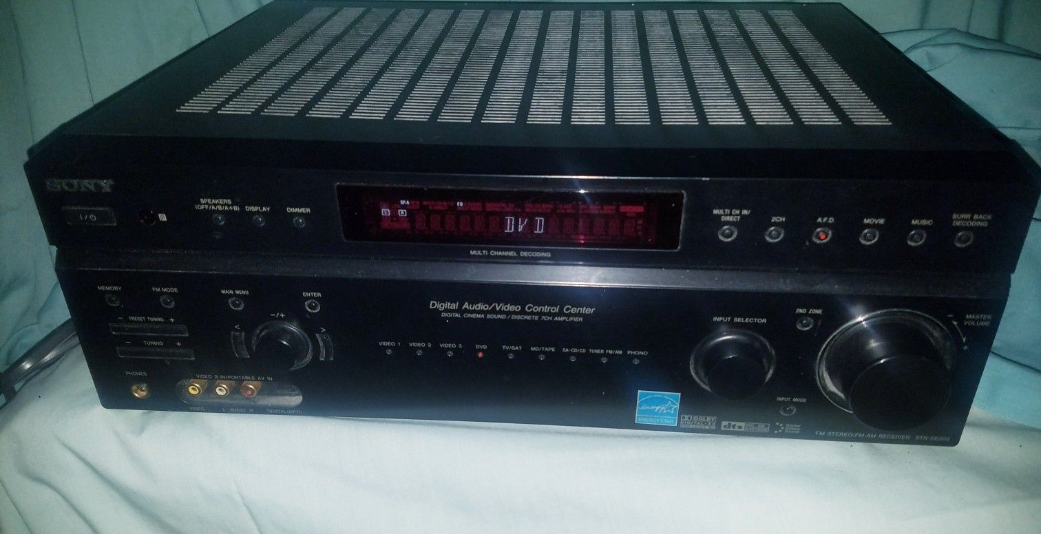 Sony AM/FM Digital Audio Video Control Center Receiver STR-DE898 See Description
