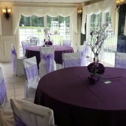 Wedding decorations(12 table numbers purple glitter and silver, all 12 for $150