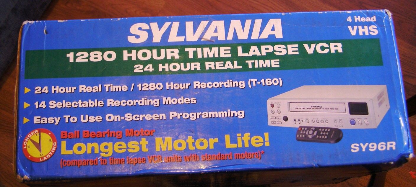 Sylvania SY96R 1280 Hour Time Lapse 24-Hour Real Time Surveillance VCR **NIB**