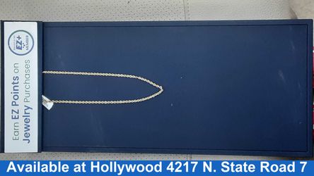 Rope Chain - Yellow Gold 14k (.585) 12.3 grams 22 inch