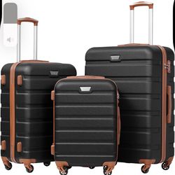 Coolife Luggage 3 Piece Set Suitcase Spinner Hardshell Lightweight TSA Lock