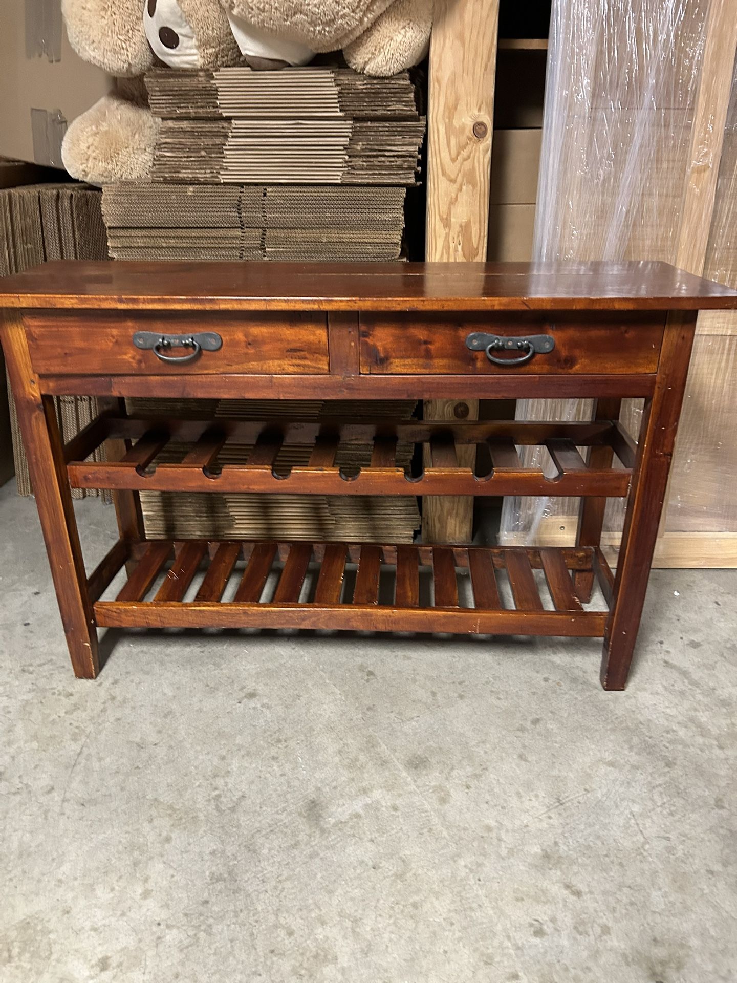 Wine. Rack Table  Length 47 Width 16 Height 30