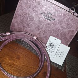 COACH PINK SHIMMER CROSSBODY 
