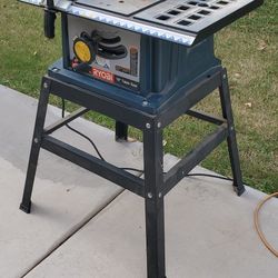 Ryobi 10-inch table saw with a stand