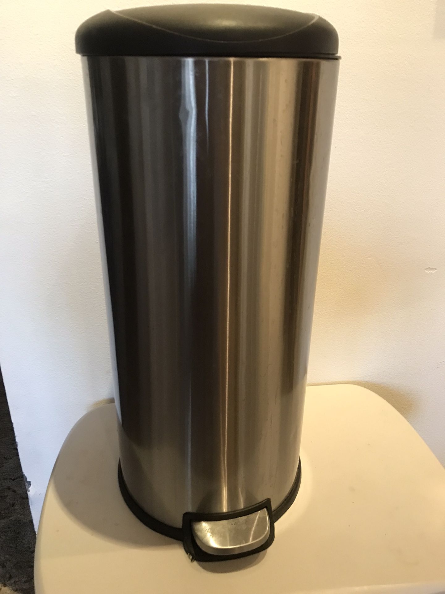 Stainless Steel Round Trash Can $10.00