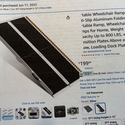 Wheelchair ramp  5 feet and 8 feet