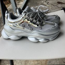 mens silver shoes size 10